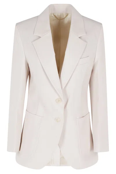 Victoria Beckham Patch Pocket Jacket In White