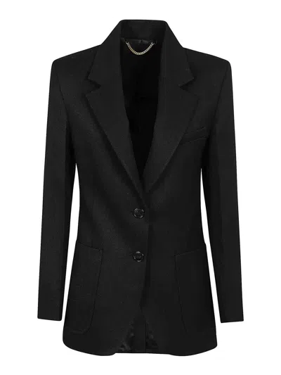Victoria Beckham Gabardine Single-breasted Blazer In Black