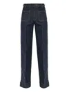 Victoria Beckham Patch-pocket Jeans In Blue