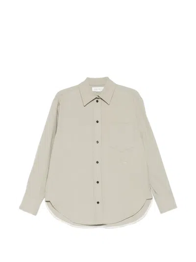 Victoria Beckham Patch-pocket Shirt In Neutral