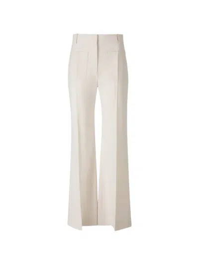 Victoria Beckham Alina High Waist Stretch Flare Leg Pants In Brown