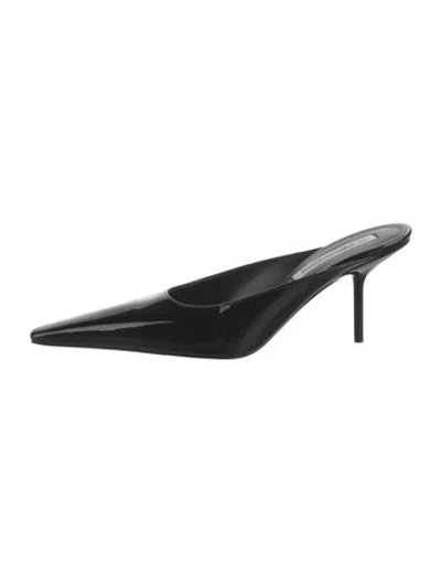 Pre-owned Victoria Beckham Patent Leather Mules In Black