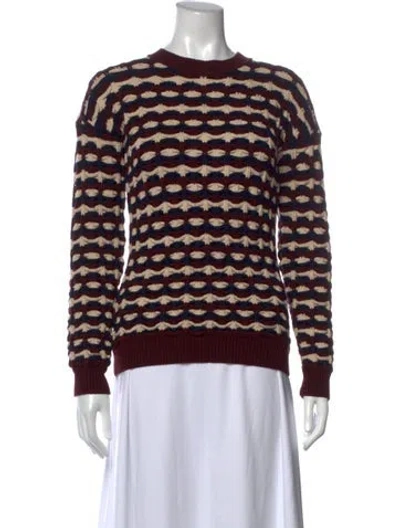 Pre-owned Victoria Beckham Patterned Crew Neck Sweater In Multicolor