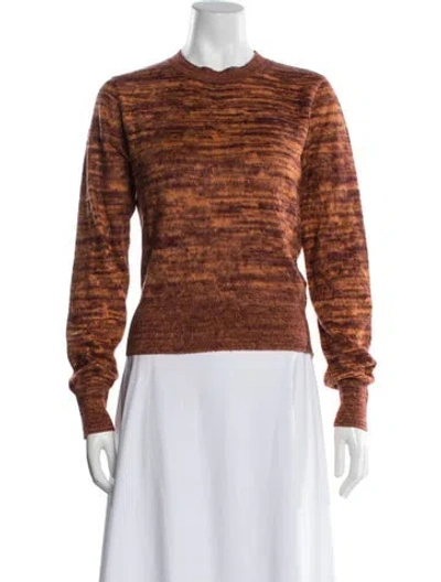 Pre-owned Victoria Beckham Patterned Crew Neck Sweater In Orange