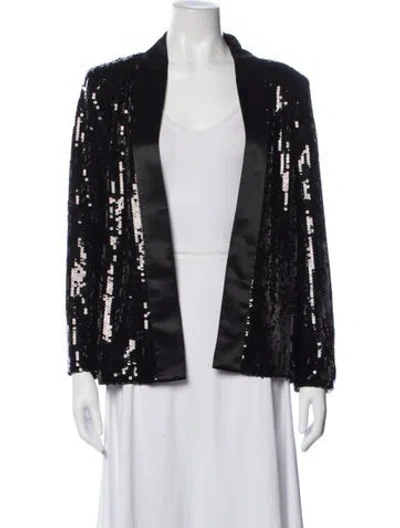 Pre-owned Victoria Beckham Patterned Evening Jacket In Black