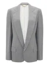 Victoria Beckham Sculptural Sleeve Jacket In Gray