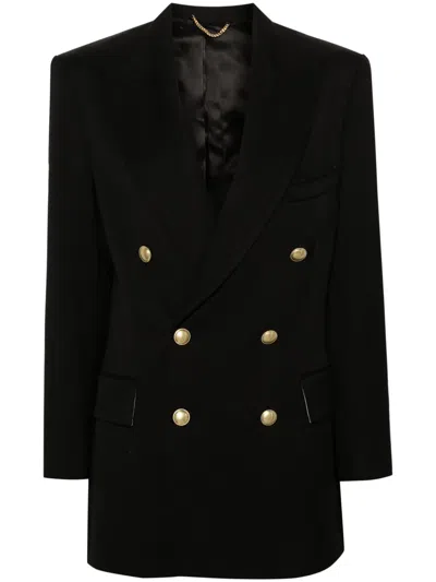 Victoria Beckham Peak-lapels Double-breasted Blazer In Black