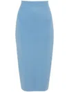 Victoria Beckham Pencil Midi Skirt In Blue