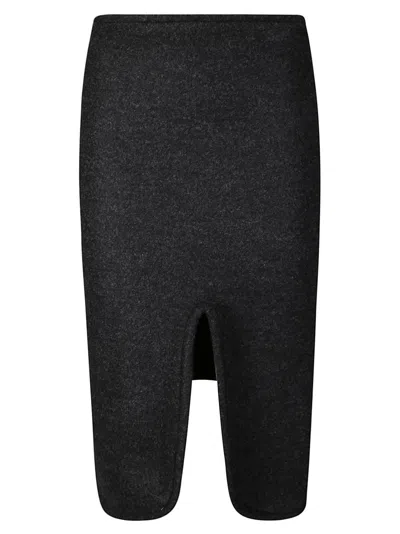 VICTORIA BECKHAM VICTORIA BECKHAM PENCIL SKIRT WITH FRONT SLIT AND ASYMMETRIC HEM