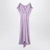 Victoria Beckham Petunia-coloured Midi Dress With Ruffles