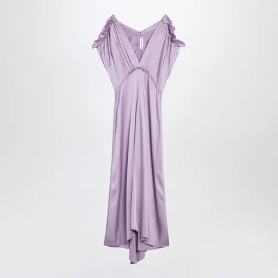 VICTORIA BECKHAM VICTORIA BECKHAM PETUNIA-COLOURED MIDI DRESS WITH RUFFLES