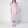 Victoria Beckham Petunia-coloured Midi Dress With Ruffles In Pink
