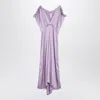 VICTORIA BECKHAM VICTORIA BECKHAM PETUNIA-COLOURED MIDI DRESS WITH RUFFLES