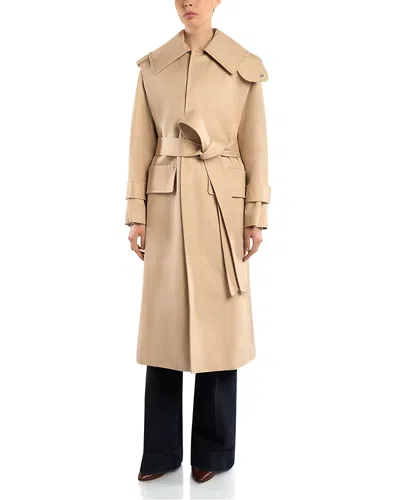 Victoria Beckham Philippa Cotton Trench Coat In Beige