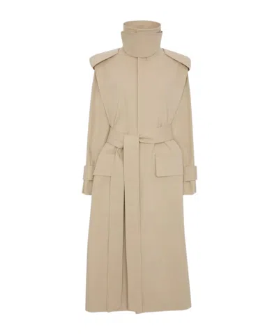 Victoria Beckham Philippa Trench Coat In Beige In Neutral