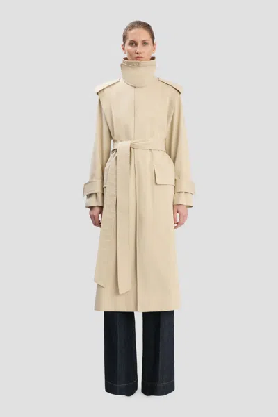 Victoria Beckham Philippa Trench Coat In Beige In Brown