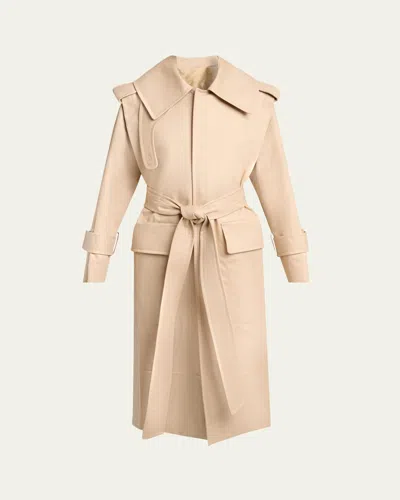 Victoria Beckham Philippa Trench Coat In Neutral