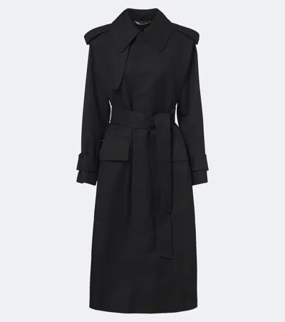 Victoria Beckham Philippa Virgin Wool Twill Trench Coat In Multi