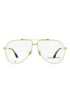 Victoria Beckham Pilot-frame Glasses In Gold