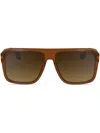 Victoria Beckham 59mm Chain Navigator Sunglasses In Green