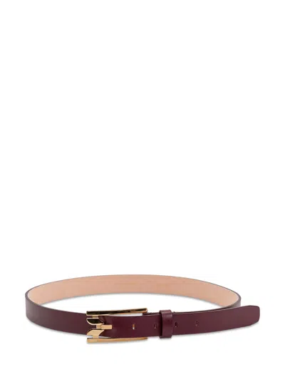 Victoria Beckham Pin-buckle Adjustable Belt In Burgundy