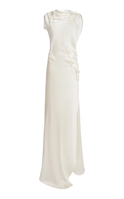 Victoria Beckham Pinch-detailed Gown In White