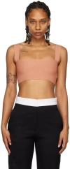Victoria Beckham Vb Body Square-neck Jersey Cropped Top In 489 Blush