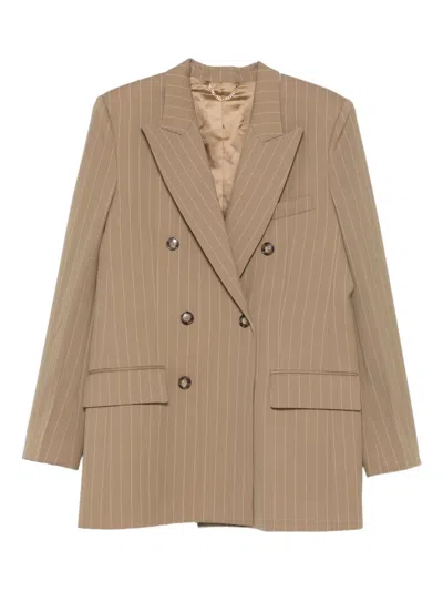 VICTORIA BECKHAM PINSTRIPE DOUBLE-BREASTED BLAZER