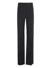 Victoria Beckham Pinstripe Wide Leg Trouser With Belt Loops In Black