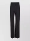 Victoria Beckham Pinstripe Wide Leg Trouser With Belt Loops In Black
