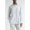 Victoria Beckham Piped Stripe Button-up Pajama Shirt