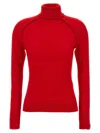 Victoria Beckham Turtleneck Raglan Long-sleeve Sweater In Red