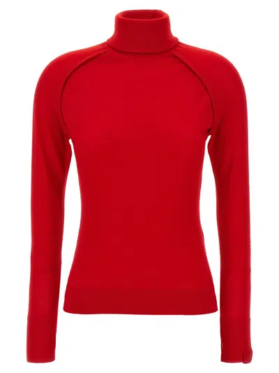 Victoria Beckham Piping Sweater In Red