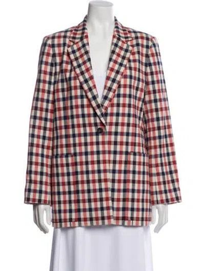 Pre-owned Victoria Beckham Plaid Print Blazer