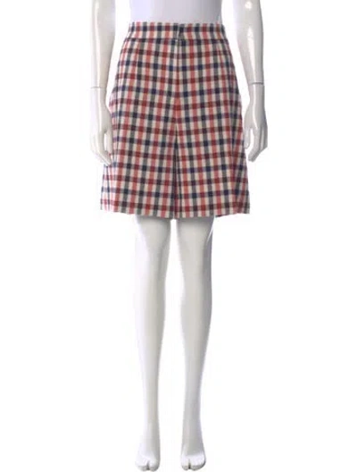 Pre-owned Victoria Beckham Plaid Print Mini Shorts In Neutral