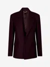 Victoria Beckham Fluid Wool Blend Single Breasted Jacket In Straight Lean Silhouette