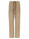 Victoria Beckham Pleat Detail Pyjama Pants In Brown