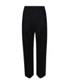 Victoria Beckham Pleat-detailing Wide-leg Trousers In Black