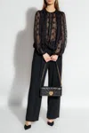 Victoria Beckham Wide-leg Pleated Trousers In Black