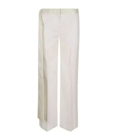 Victoria Beckham Pleated Casual Pants In White