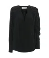 Victoria Beckham Gathered-detail Blouse In Black