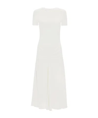 Victoria Beckham Pleated Dress In White