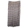 Victoria Beckham Pleated Floral-print Metallic Maxi Skirt In Multicolor Silk In Multi