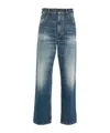 Victoria Beckham Women Fold Detail Boyfriend Jeans In Blue