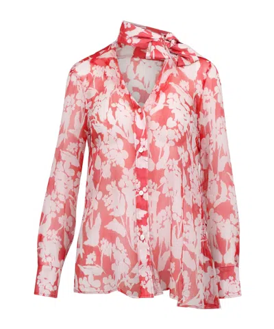 VICTORIA BECKHAM VICTORIA BECKHAM PLEATED PATTERNED SHIRT