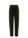 Victoria Beckham Pleated Straight-leg Trousers In Black