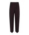 Victoria Beckham Pleated Tailored Trousers In Brown