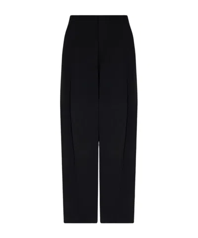 Victoria Beckham Pleated Trousers In Black