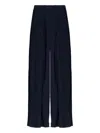 Victoria Beckham Pleated Trousers In Blue