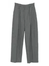 Victoria Beckham Pleated Trousers In Gray